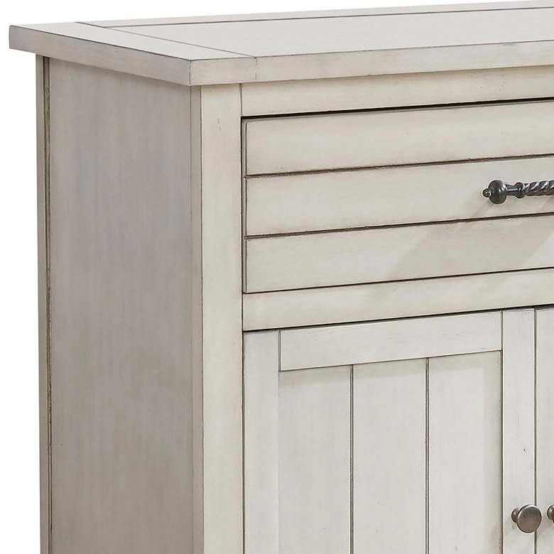 Image 3 Ammidown 32" Wide Antique White Wood 2-Door Accent Cabinet more views