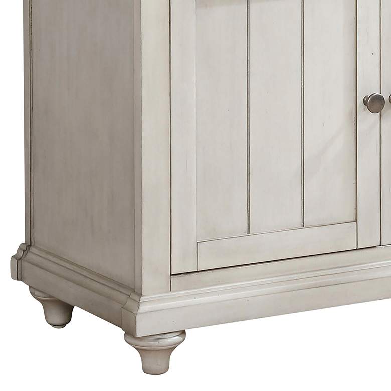 Image 4 Ammidown 32" Wide Antique White Wood 2-Door Accent Cabinet  more views