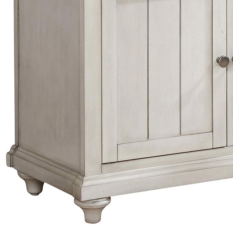 Image 4 Ammidown 32" Wide Antique White Wood 2-Door Accent Cabinet more views