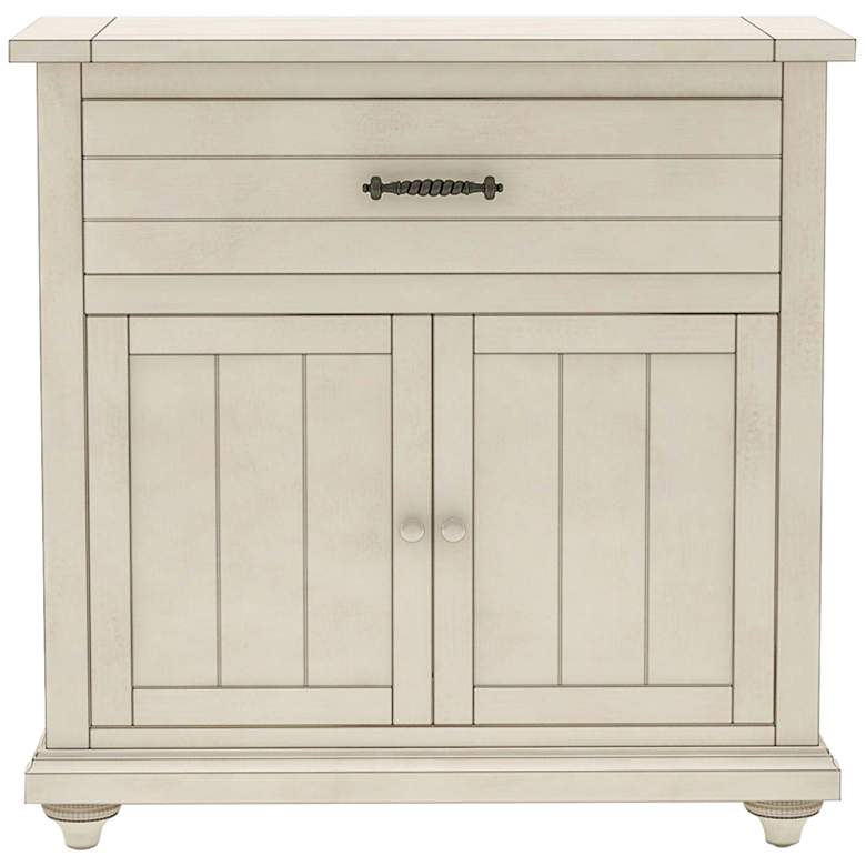 Image 6 Ammidown 32" Wide Antique White Wood 2-Door Accent Cabinet  more views