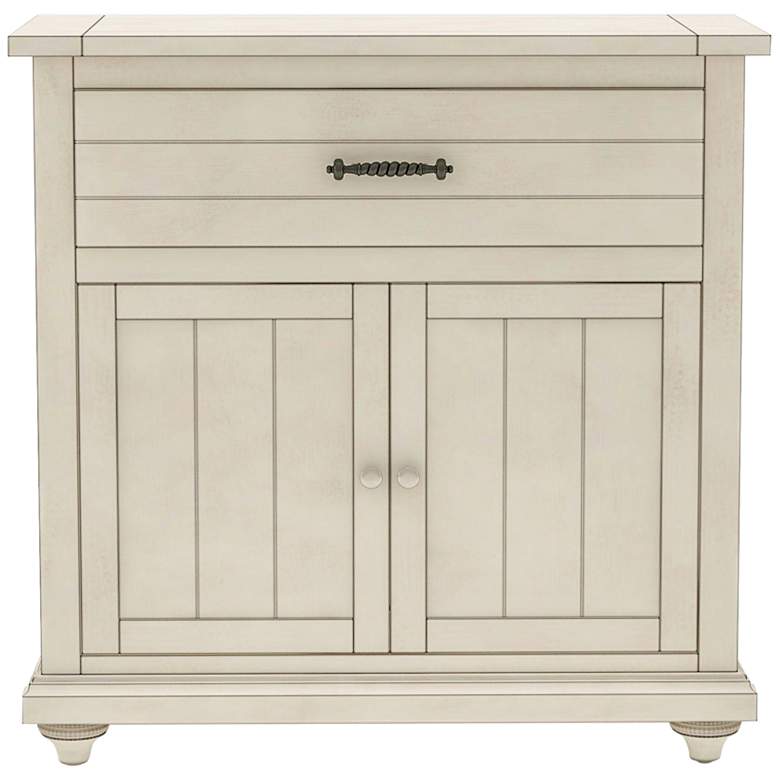Image 6 Ammidown 32" Wide Antique White Wood 2-Door Accent Cabinet more views