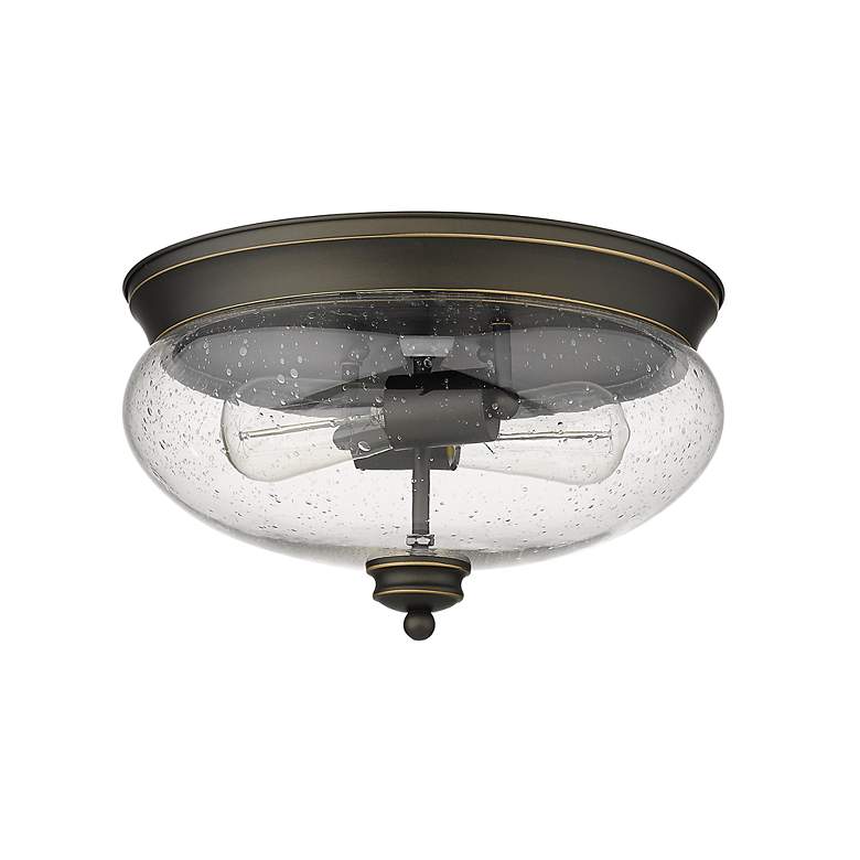 Image 5 Amon 13" Wide Olde Bronze 2-Light Ceiling Light more views