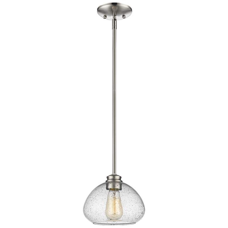 Image 1 Amon by Z-Lite Brushed Nickel 1 Light Mini Pendant
