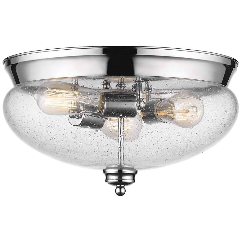 Image 1 Amon by Z-Lite Chrome 3 Light Flush Mount