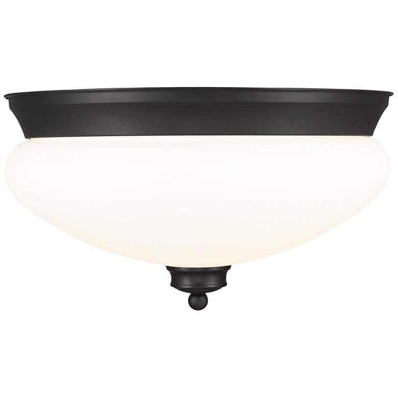 Image 1 Amon by Z-Lite Matte Black 2 Light Flush Mount