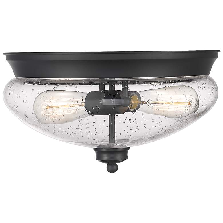 Image 1 Amon by Z-Lite Matte Black 2 Light Flush Mount