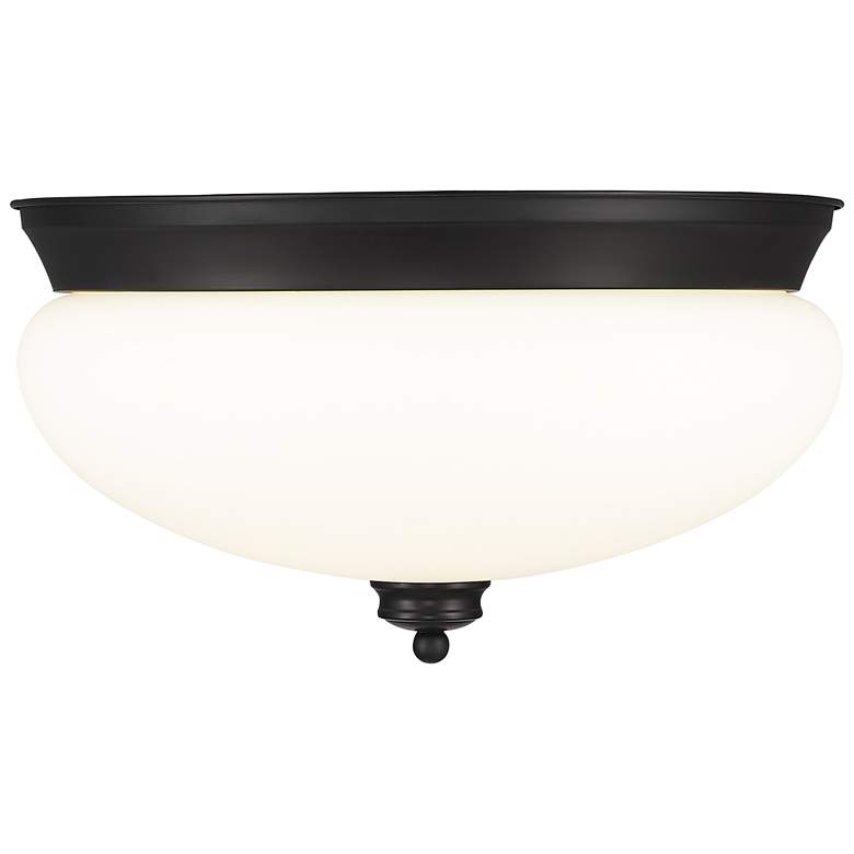 Image 1 Amon by Z-Lite Matte Black 3 Light Flush Mount