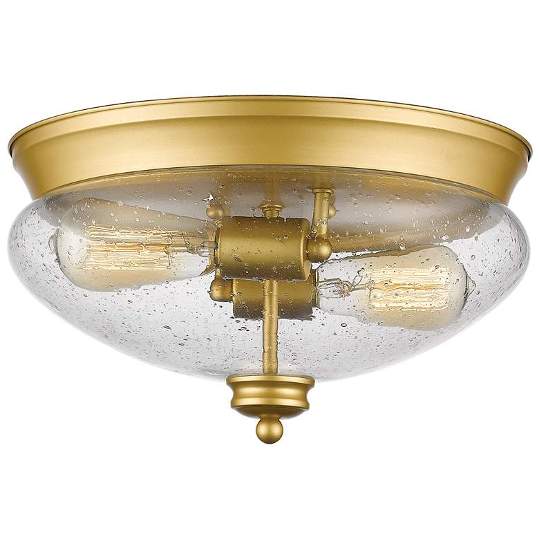 Image 1 Amon by Z-Lite Satin Gold 2 Light Flush Mount