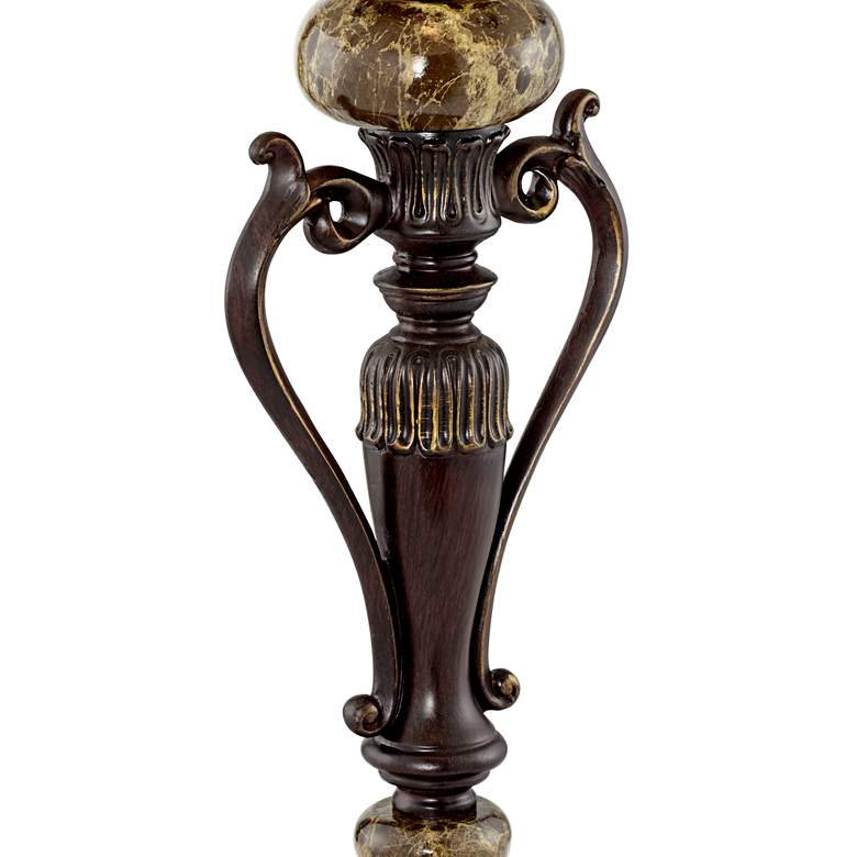 Amor Bronze Glass Shade Accent Table Lamp with Table Top Dimmer more views