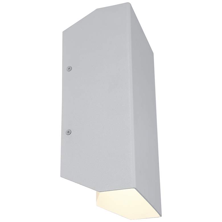 Image 5 Amora 10" High Satin Nickel Marine Grade Up-Down Outdoor LED Light more views