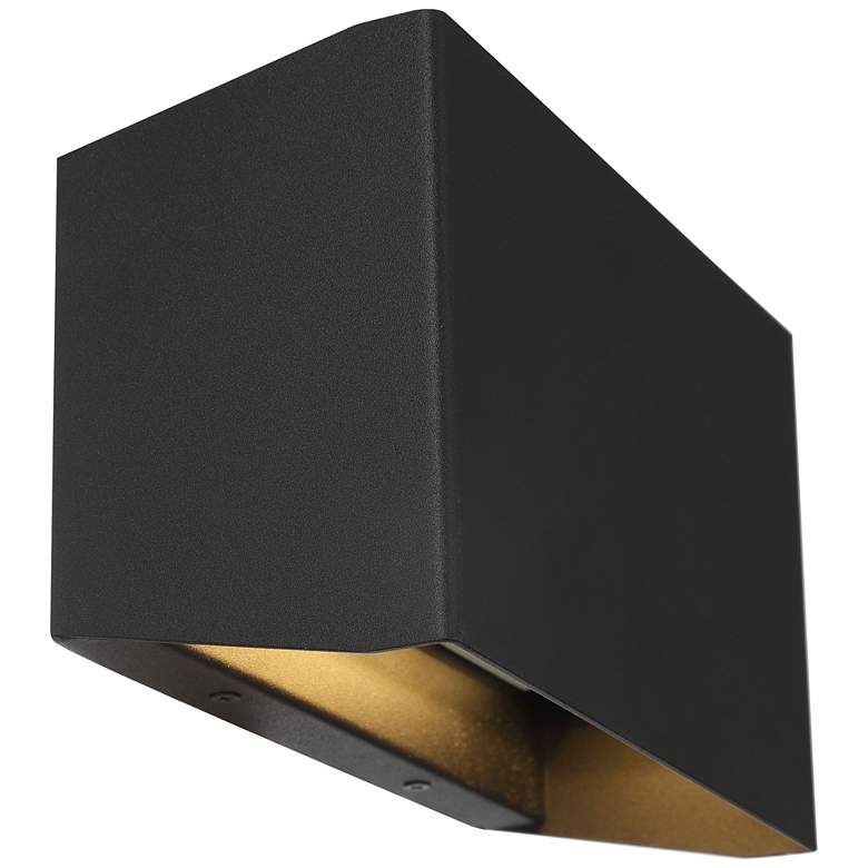 Image 6 Amora 5 1/2" High Black LED Outdoor Wall Light more views