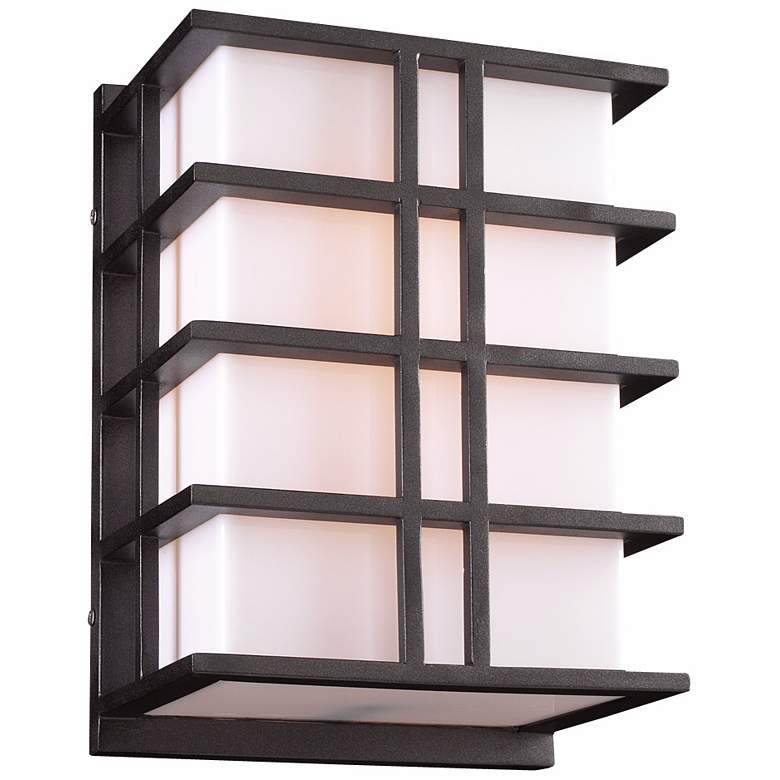 Image 1 Amore Opal 13 3/4 inch High Bronze Outdoor Wall Light