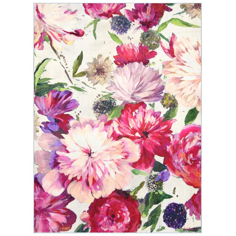 Image 1 Amoroso A 8'x10'Hand Washable Flowers power-loomed Art Area Rug