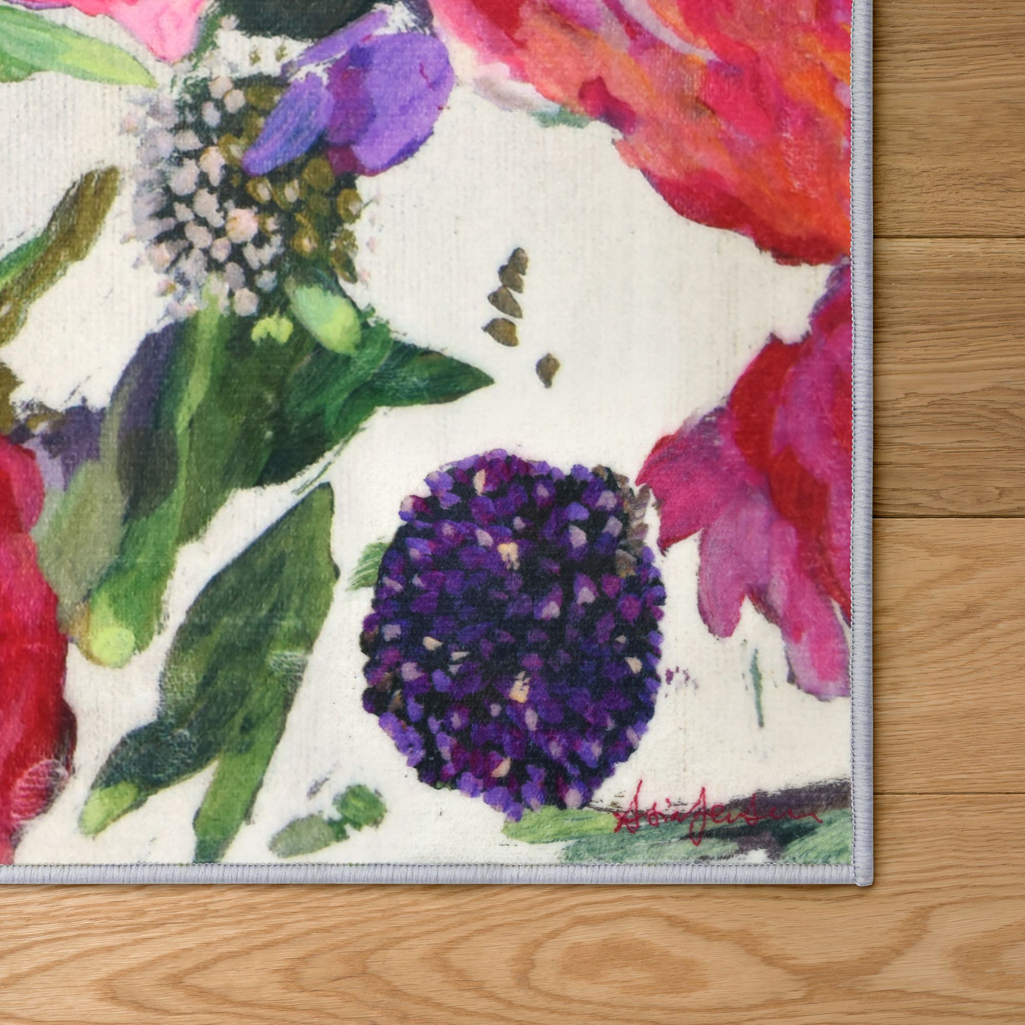 Image 4 Amoroso B 5'x8'Hand Washable Flowers Power-loomed Art Area Rug more views