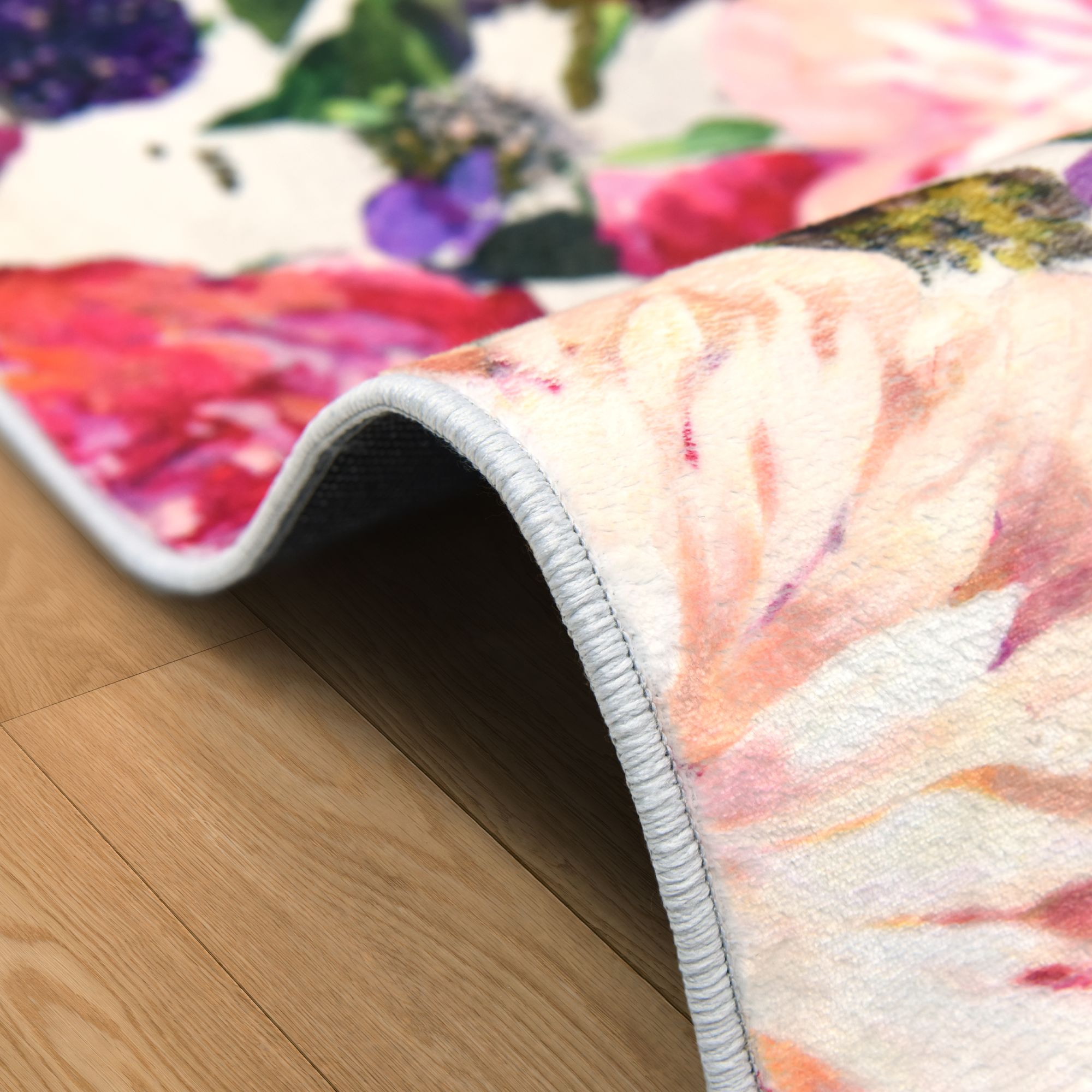 Image 6 Amoroso B 5'x8'Hand Washable Flowers Power-loomed Art Area Rug more views