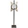 Amory Alabaster and Hammered Brass Shield Floor Lamp