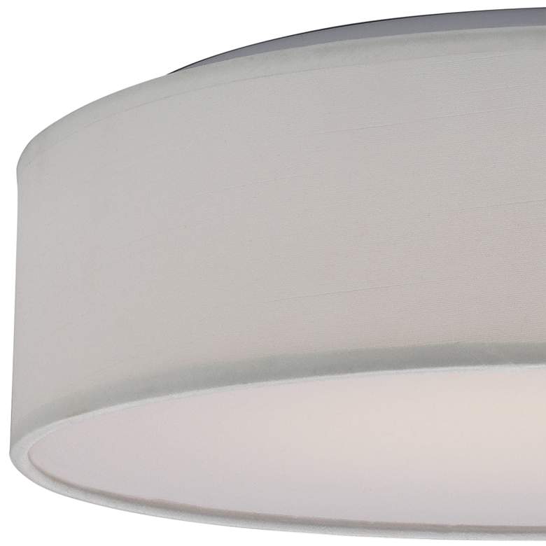 Amos 15 inch Wide White Drum LED Ceiling Light more views