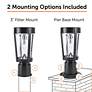 6_Amphora 12 1/4" High Black Solar LED Post/Pier Mount Light more views