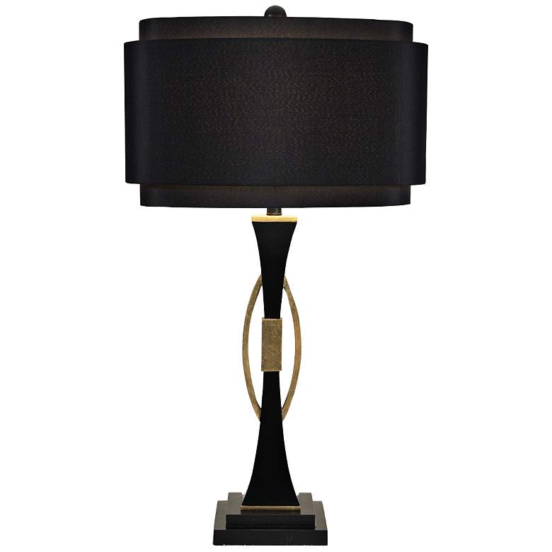 Image 1 Amphora Black and Gold Modern Marble Table Lamp