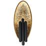 1_Amphotical 16 1/2" High Vintage Gold Leaf 3-Light LED Sconce