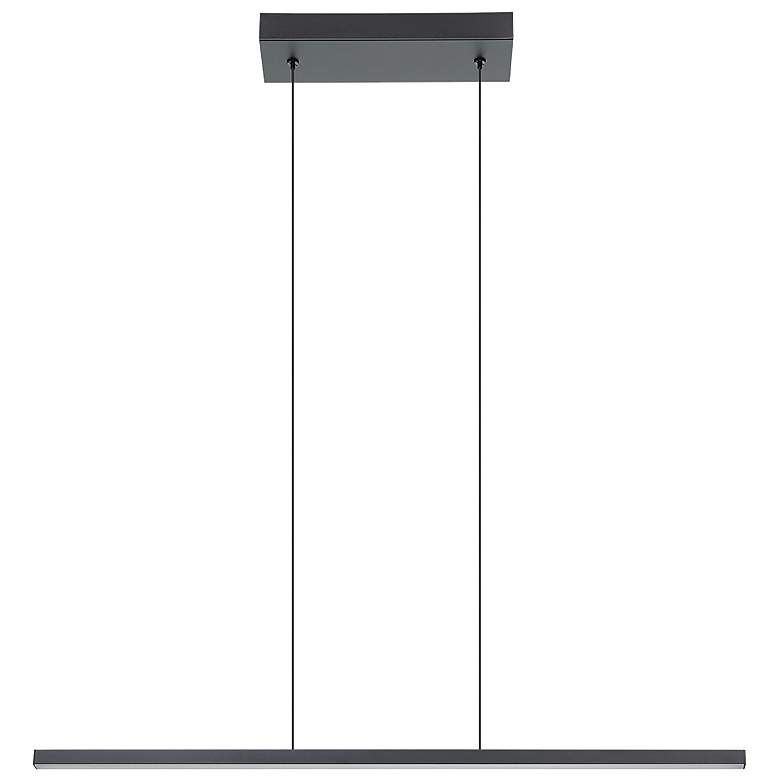 Image 1 Amrisa 35.43" Wide Black LED Linear Pendant With White Diffuser