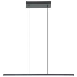 Amrisa 35.43&quot; Wide Black LED Linear Pendant With White Diffuser