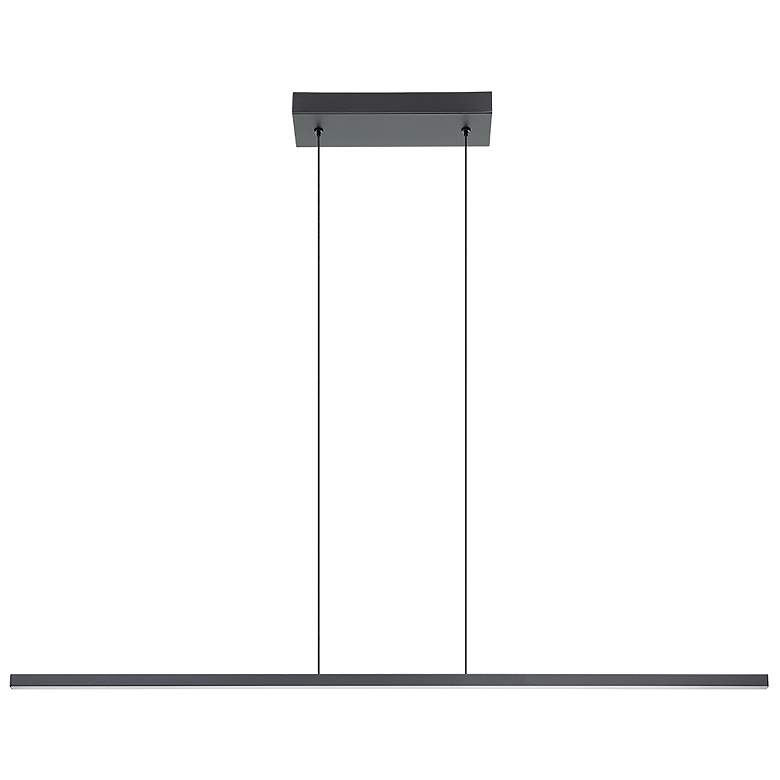 Image 1 Amrisa 46.45" Wide Black LED Linear Pendant With White Diffuser