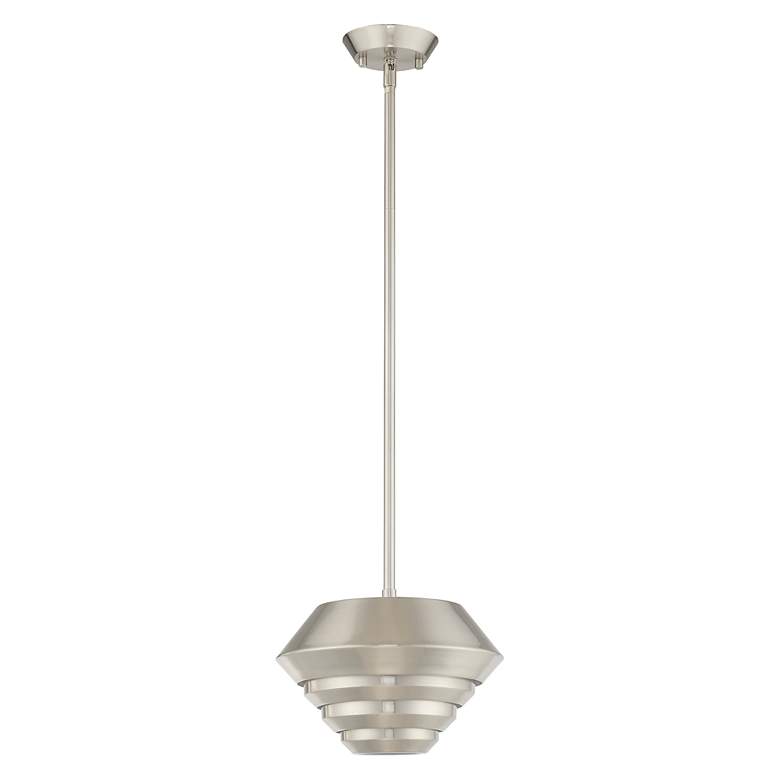 Image 4 Amsterdam 1 Light Brushed Nickel Mini Pendant more views