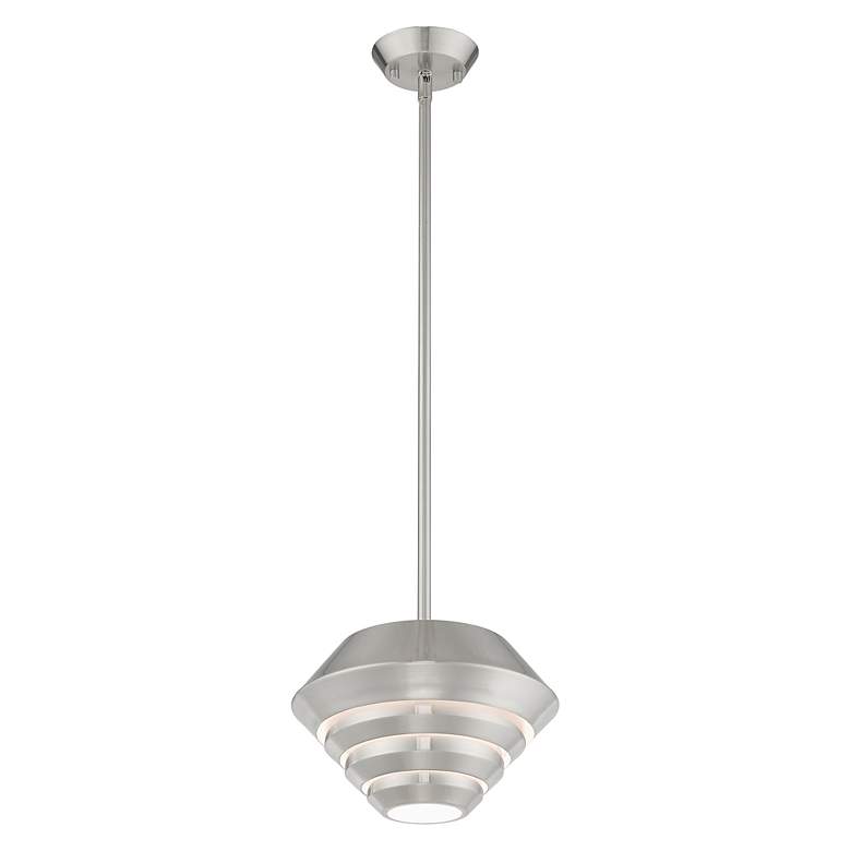 Image 7 Amsterdam 1 Light Brushed Nickel Mini Pendant more views