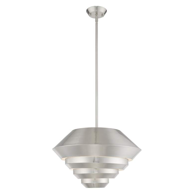 Image 5 Amsterdam 1 Light Brushed Nickel Mini Pendant more views