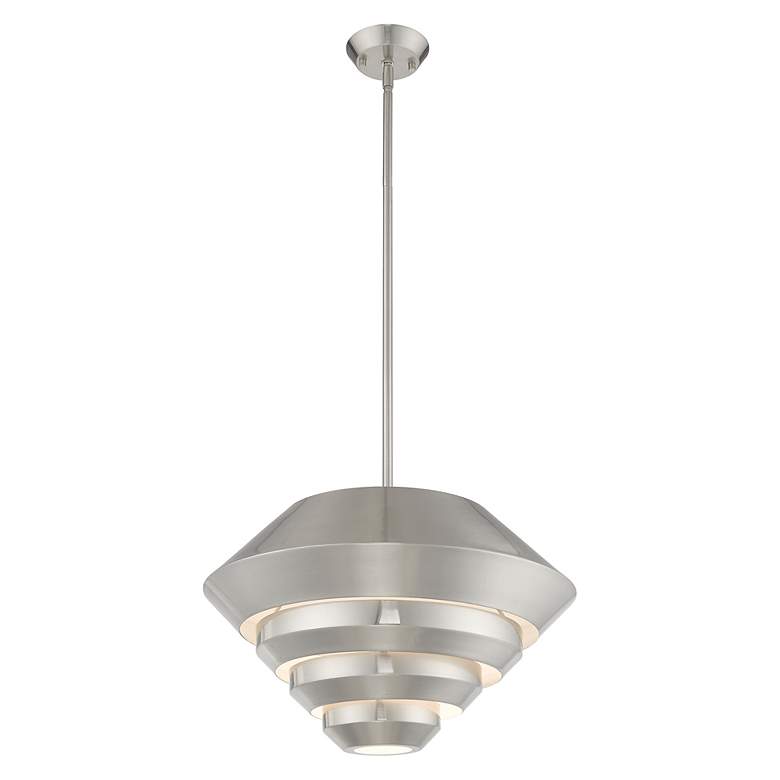 Image 6 Amsterdam 1 Light Brushed Nickel Mini Pendant more views