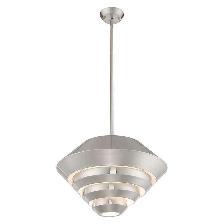 Image 7 Amsterdam 1 Light Brushed Nickel Mini Pendant more views