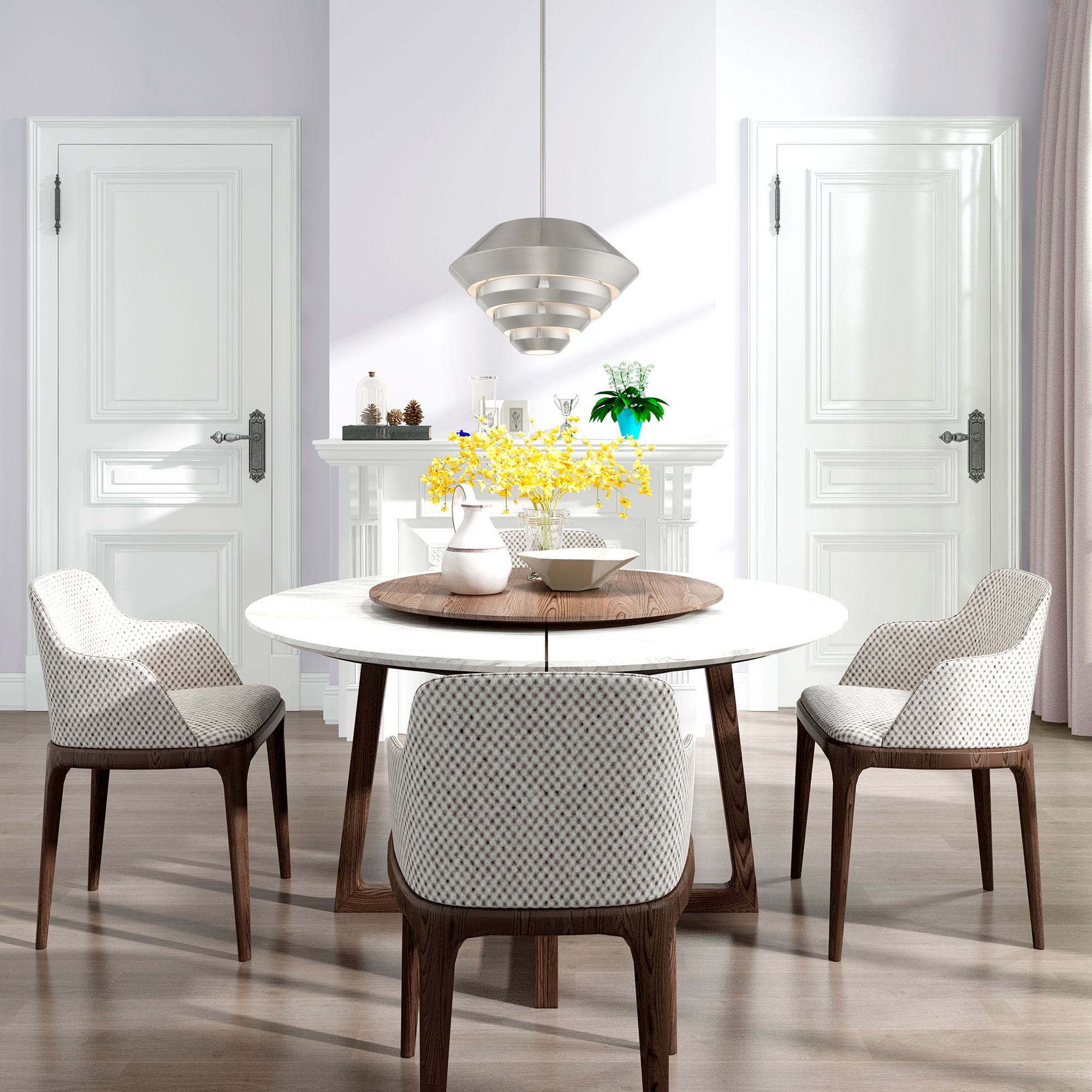 Amsterdam 1 Light Brushed Nickel Mini Pendant