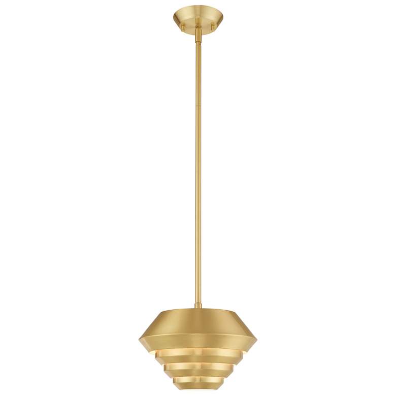 Image 1 Amsterdam 1 Light Satin Brass Mini Pendant