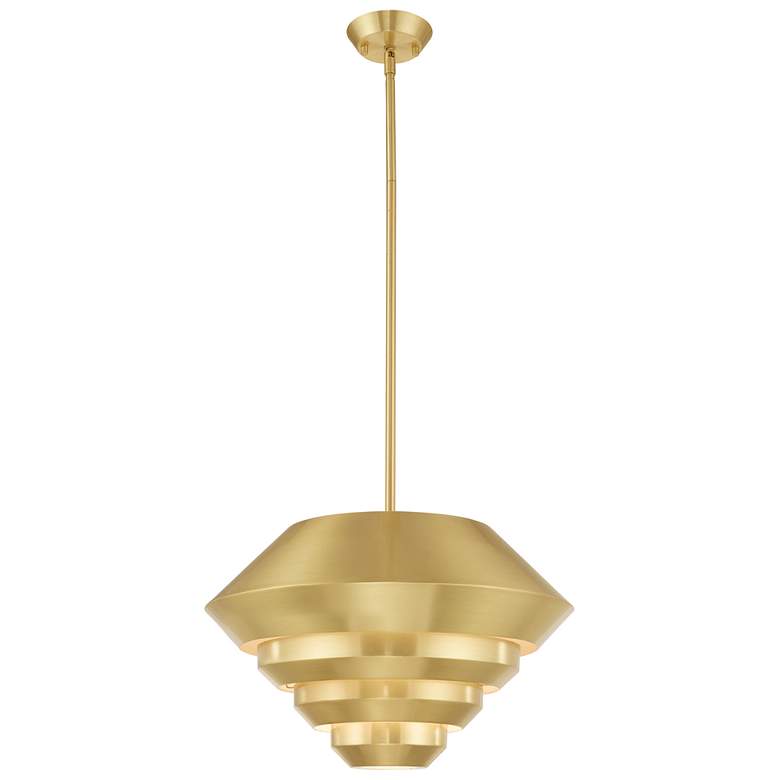 Image 1 Amsterdam 1 Light Satin Brass Mini Pendant