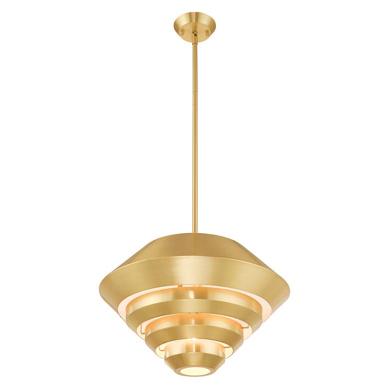 Image 4 Amsterdam 1 Light Satin Brass Mini Pendant more views