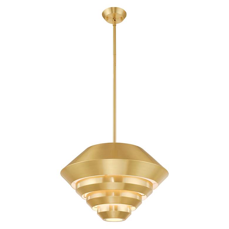Image 5 Amsterdam 1 Light Satin Brass Mini Pendant more views