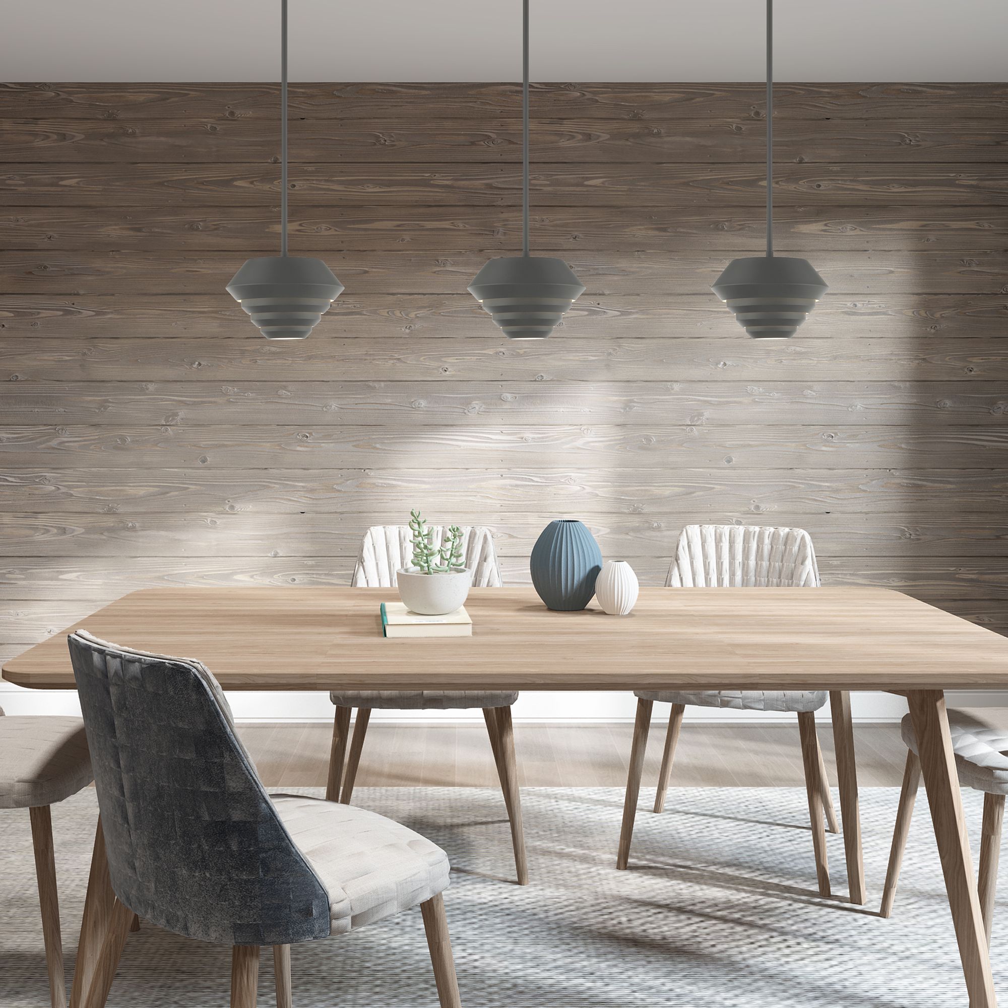 Amsterdam 1 Light Scandinavian Gray Mini Pendant