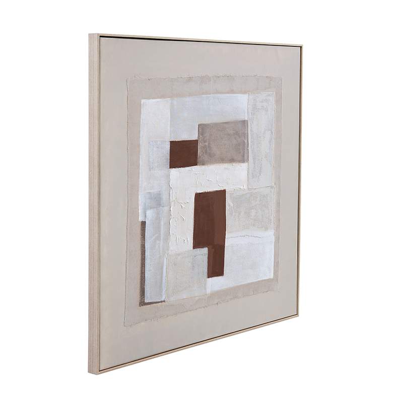 Image 2 Amsterdam 49" x49" Brown Framed Canvas more views