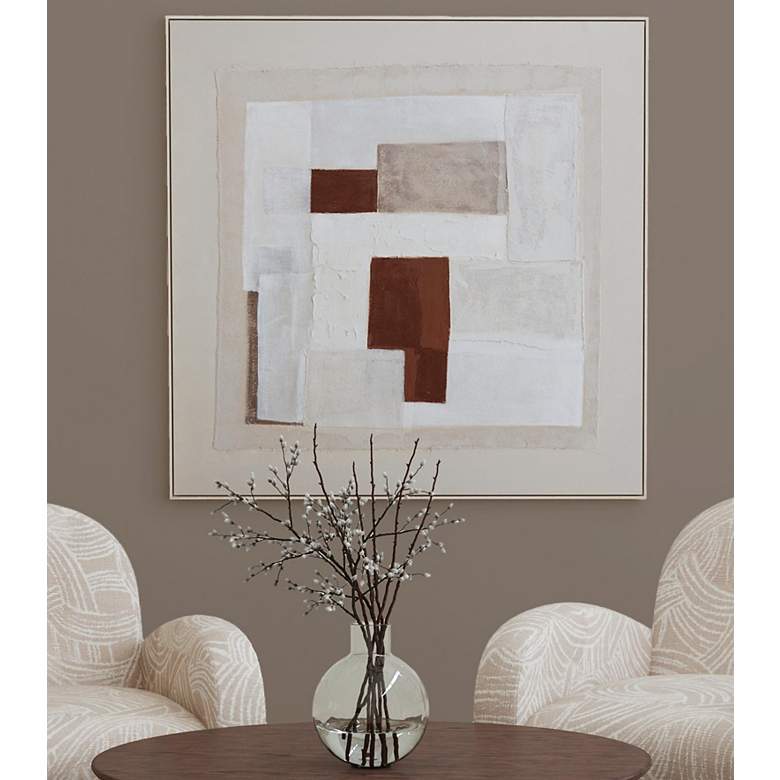 Image 6 Amsterdam 49" x49" Brown Framed Canvas more views