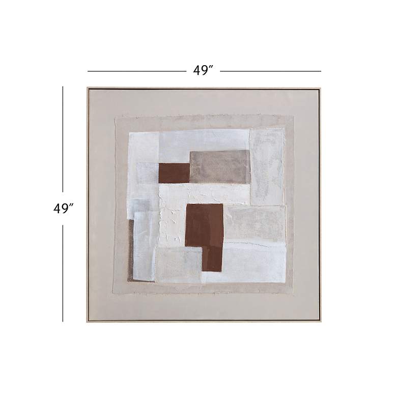 Image 7 Amsterdam 49" x49" Brown Framed Canvas more views