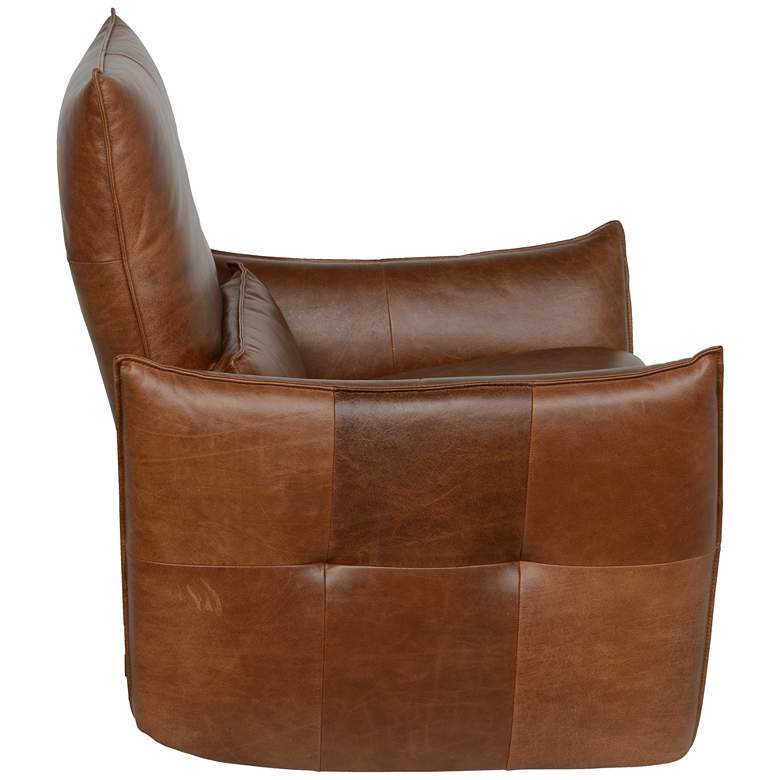 Image 3 Amsterdam Tan Leather Recliner Armchair more views