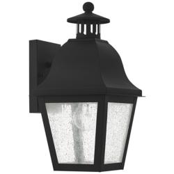 Amwell 14&quot; High Black Outdoor Wall Light