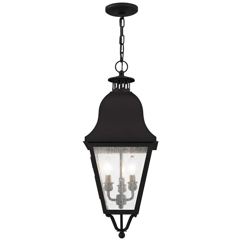 Image 1 Amwell 27 1/2 inch High Black Outdoor Hanging Light