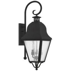 Amwell 30 1/2&quot; High Black Outdoor Wall Light