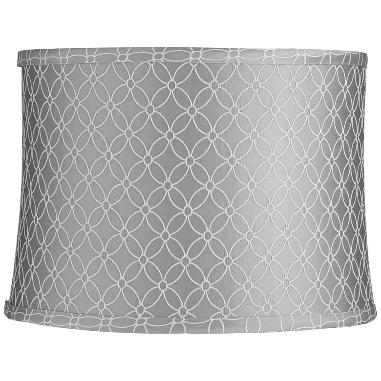 An Qing Gray Drum Lamp Shade 13x14x10 (Spider)