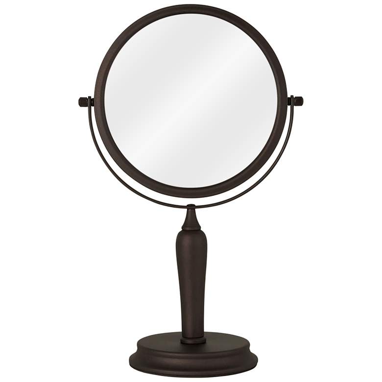 Image 1 Anaheim Oil-Rubbed Bronze 5X/1X Swivel Vanity Mirror