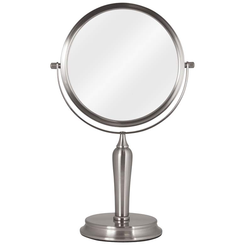 Image 1 Anaheim Satin Nickel 5X/1X Magnified Swivel Vanity Mirror