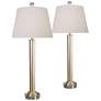 1_Anais 31" High Antique Silver Leaf Alloy Buffet Table Lamps Set of 2
