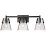 3_Analia 26 1/4" Wide Matte Black 3-Light Vanity Bath Light